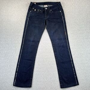 True religion, diamond jewels made in USA imported fabric Womens pants Size (25)